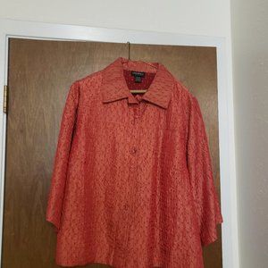 Women's Jacket, Orange, button front, 2XL